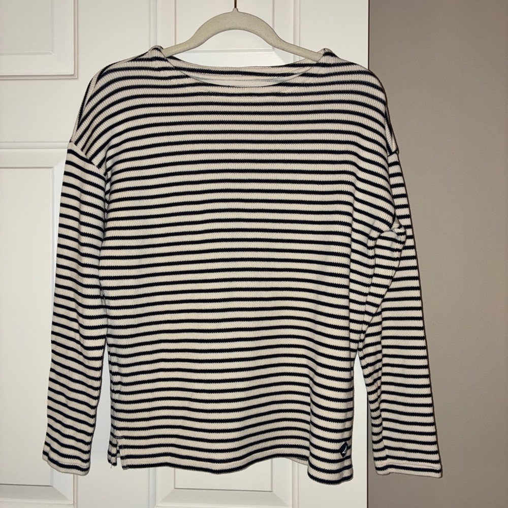 Like New Sperry Striped Navy and White Sweater. Sz S